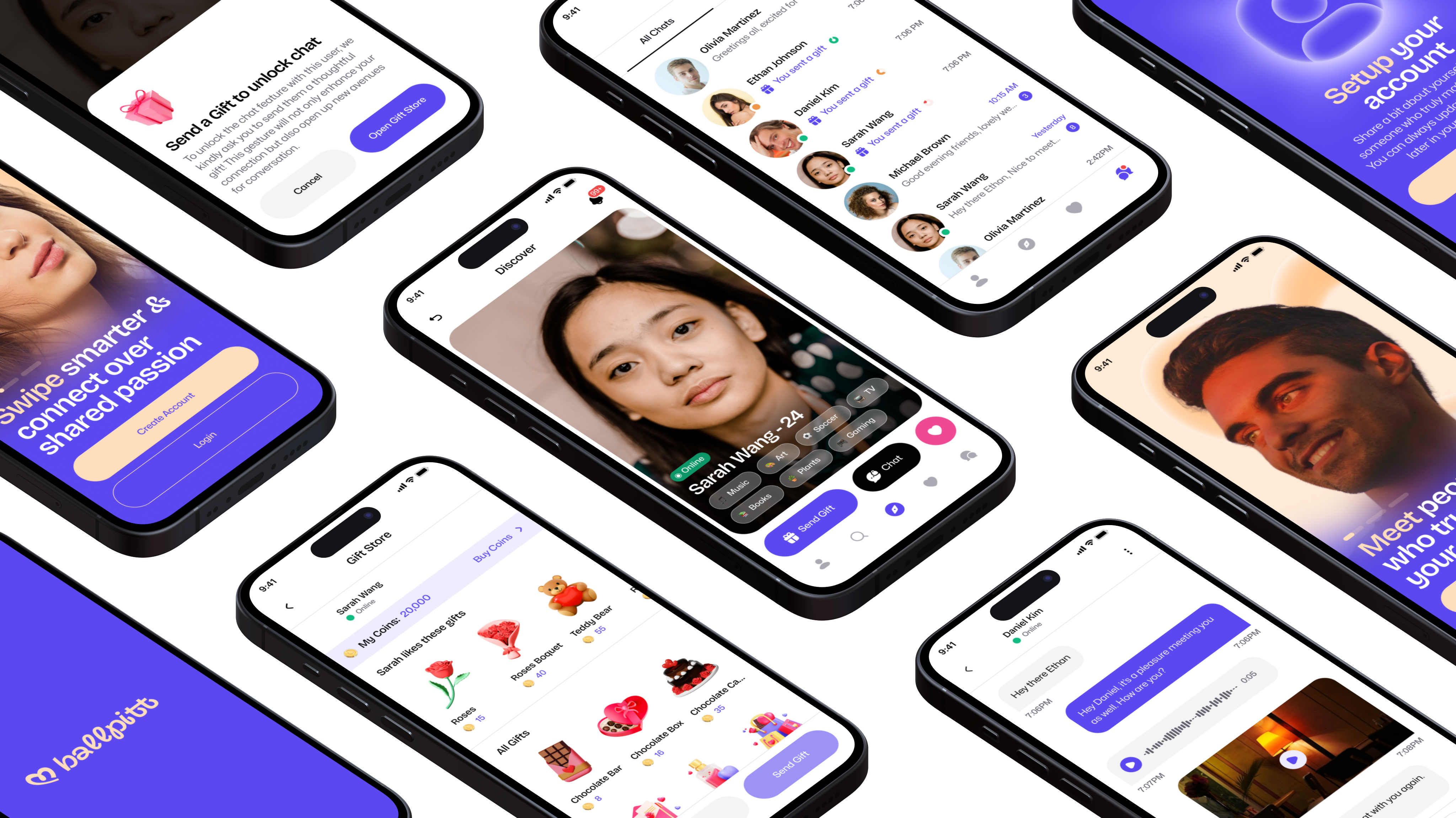 Dating app, 3D mockup, and case study bundle resource cover