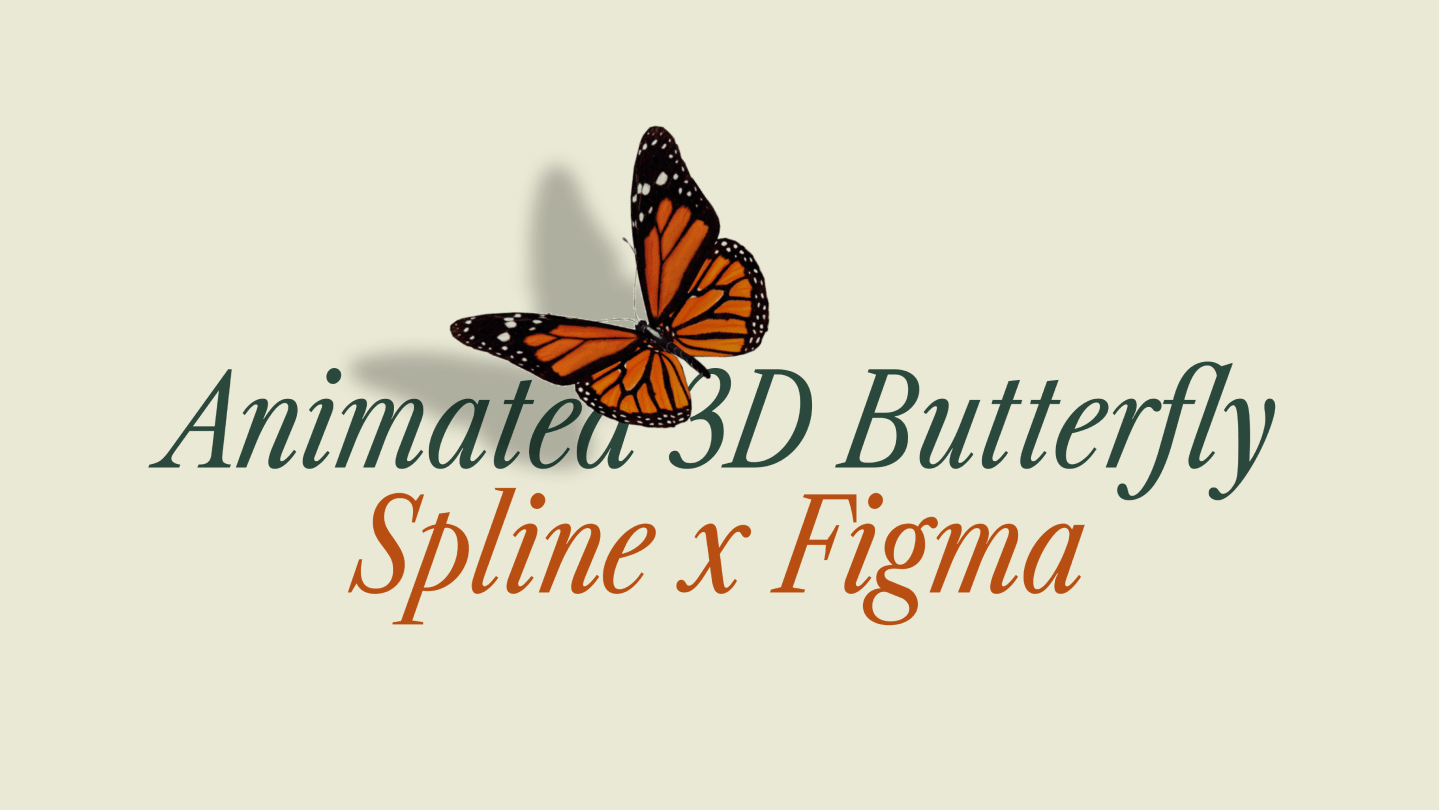 Animate a 3D Butterfly in Spline & Export to Figma - Creative Website Design Pt.1